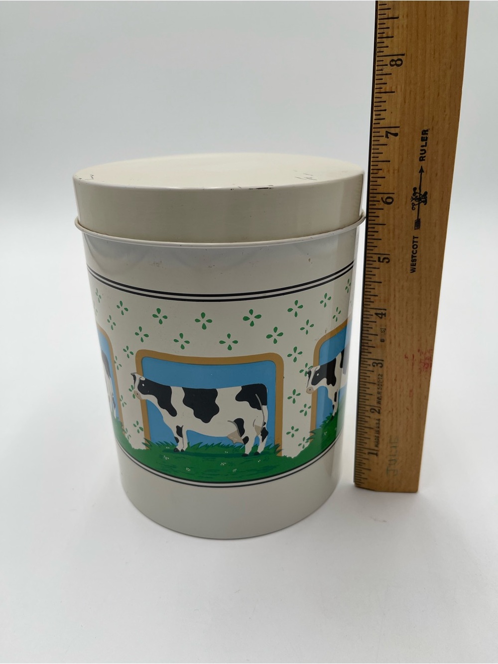 Vtg 80s Set Of 4 Nesting Tin Canisters Vandor Country Farmhouse Decor Cottage - Picture 16 of 16